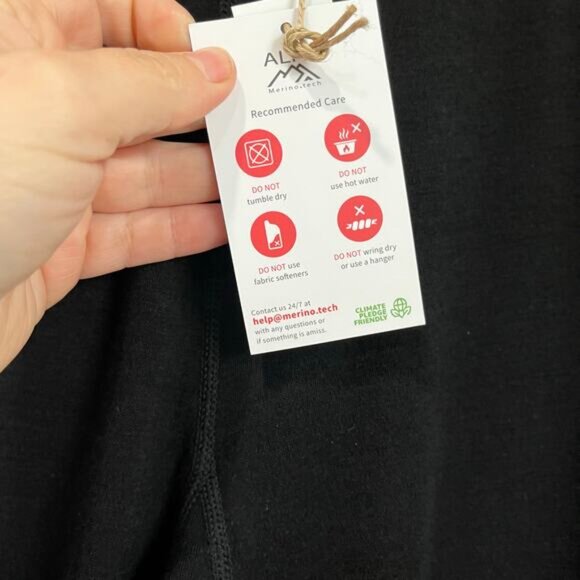 Merino Tech 100% Merino Wool Base Layer Pants XXL NWT Black Thermal Warm - Picture 5 of 13